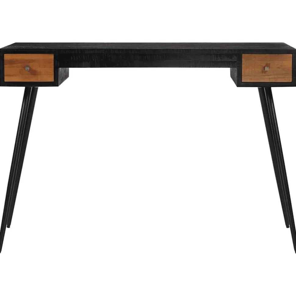 vidaXL Bureau 117x56,5x75 cm massief gerecycled teakhout
