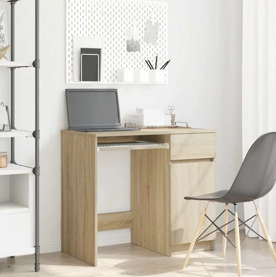 vidaXL Bureau 86x49x76 cm spaanplaat sonoma eikenkleurig