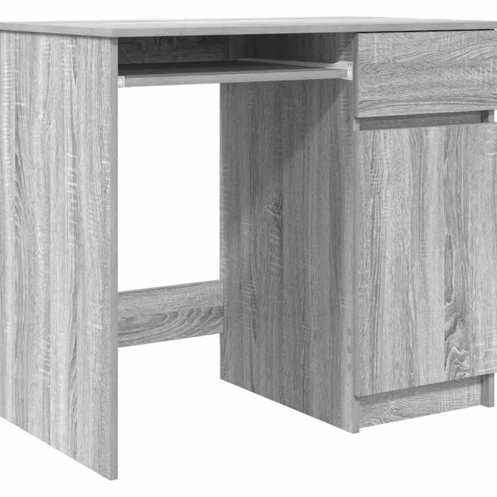 vidaXL Bureau 86x49x76 cm spaanplaat grijs sonoma