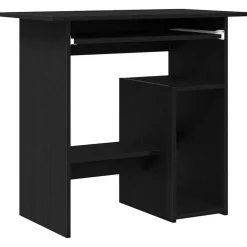 vidaXL Bureau 80x45x74 cm spaanplaat zwart eikenkleurig