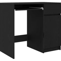 vidaXL Bureau 86x49x76 cm spaanplaat zwart eikenkleurig