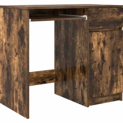 vidaXL Bureau 86x49x76 cm spaanplaat gerookt eikenkleurig