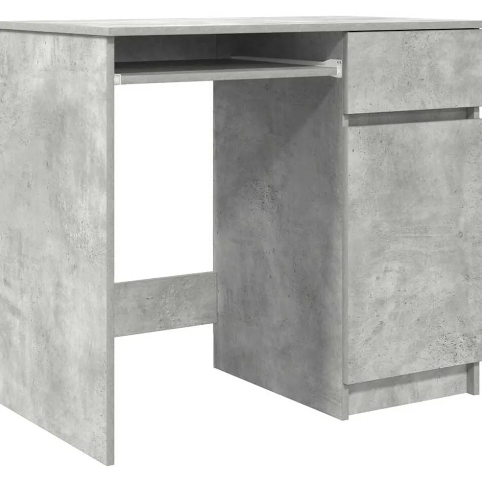 vidaXL Bureau 86x49x76 cm spaanplaat betongrijs