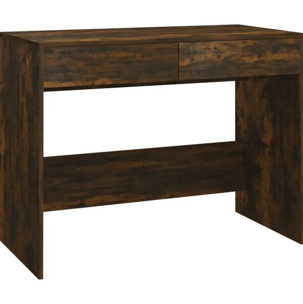 vidaXL Bureau 101x50x76,5 cm spaanplaat gerookt eikenkleurig