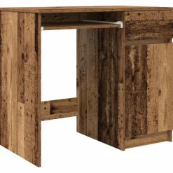 vidaXL Bureau 86x49x76 cm spaanplaat oud hout