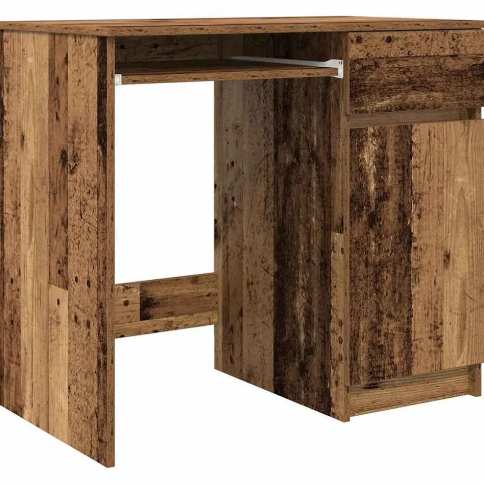vidaXL Bureau 86x49x76 cm spaanplaat oud hout