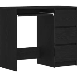 vidaXL Bureau 90x45x76 cm spaanplaat zwart eikenkleurig