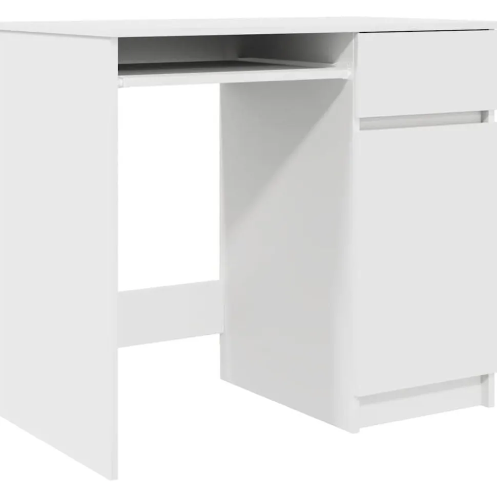 vidaXL Bureau 86x49x76 cm spaanplaat wit