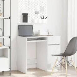 vidaXL Bureau 86x49x76 cm spaanplaat wit