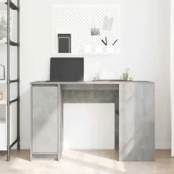 vidaXL Bureau 120x42x76 cm spaanplaat betongrijs