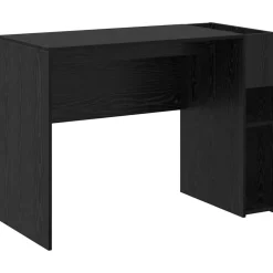 vidaXL Bureau Zwart Eiken 109 x 50 x 78 cm Bewerkt hout