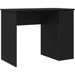 vidaXL Bureau Zwart Eiken 100x55x75 cm Bewerkt Hout