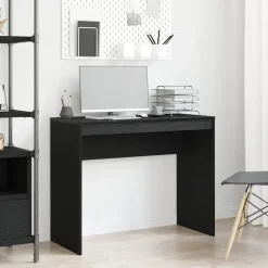 vidaXL Bureau Zwart Eiken 90x40x72 cm Bewerkt Hout