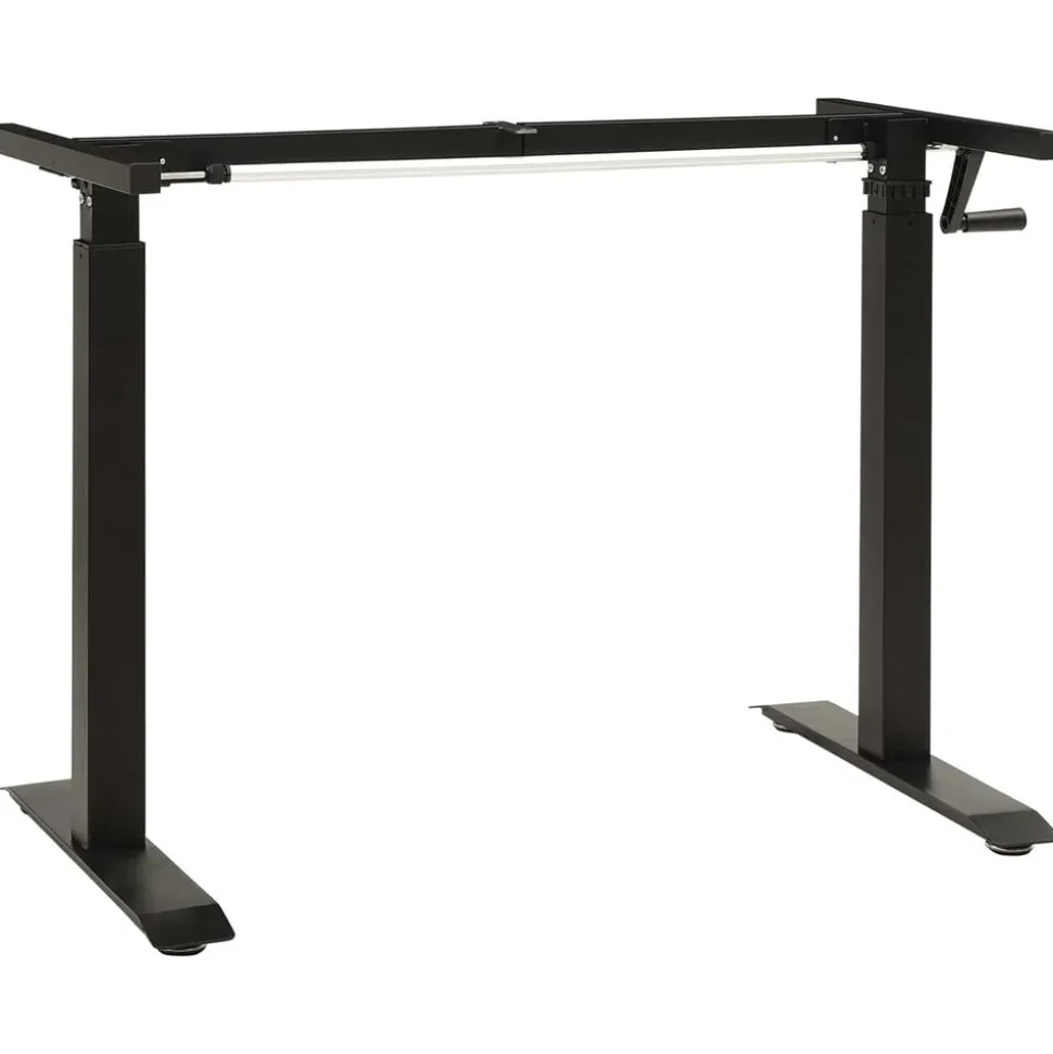 vidaXL Bureau Zwart en Donkerbruin 120 x 60 cm Massief Eikenhout