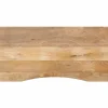 vidaXL Bureaublad met ronding 110x50x2,5 cm massief ruw mangohout