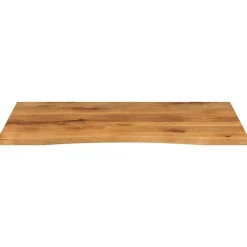 vidaXL Bureaublad met ronding 100x80x2,5 cm massief ruw mangohout