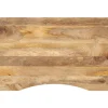 vidaXL Bureaublad met ronding 100x60x2,5 cm massief ruw mangohout