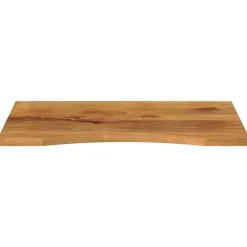 vidaXL Bureaublad met ronding 90x60x2,5 cm massief ruw mangohout