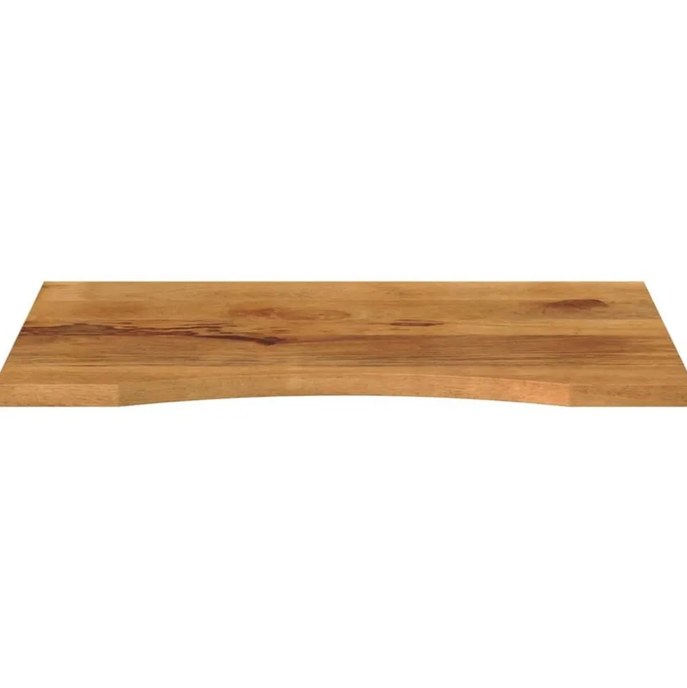 vidaXL Bureaublad met ronding 90x60x2,5 cm massief ruw mangohout