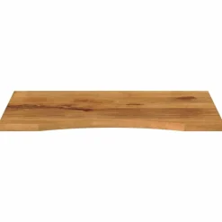vidaXL Bureaublad met ronding 90x50x2,5 cm massief ruw mangohout