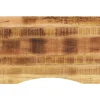 vidaXL Bureaublad met ronding 80x50x2,5 cm massief ruw mangohout