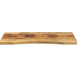 vidaXL Bureaublad met ronding 80x50x2,5 cm massief ruw mangohout