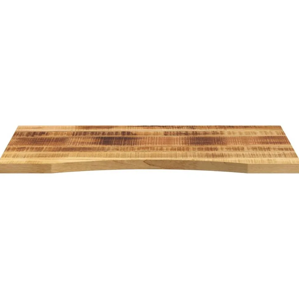 vidaXL Bureaublad met ronding 90x60x2,5 cm massief ruw mangohout