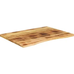 vidaXL Bureaublad met ronding 110x80x2,5 cm massief ruw mangohout