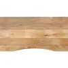 vidaXL Bureaublad met ronding 140x50x2,5 cm massief ruw mangohout