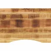 vidaXL Bureaublad met ronding 90x50x2,5 cm massief ruw mangohout