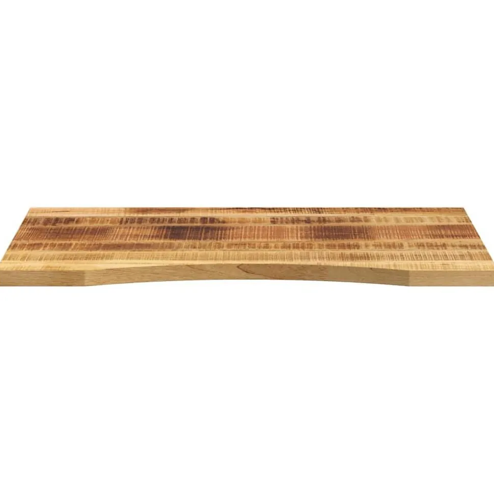 vidaXL Bureaublad met ronding 90x50x2,5 cm massief ruw mangohout