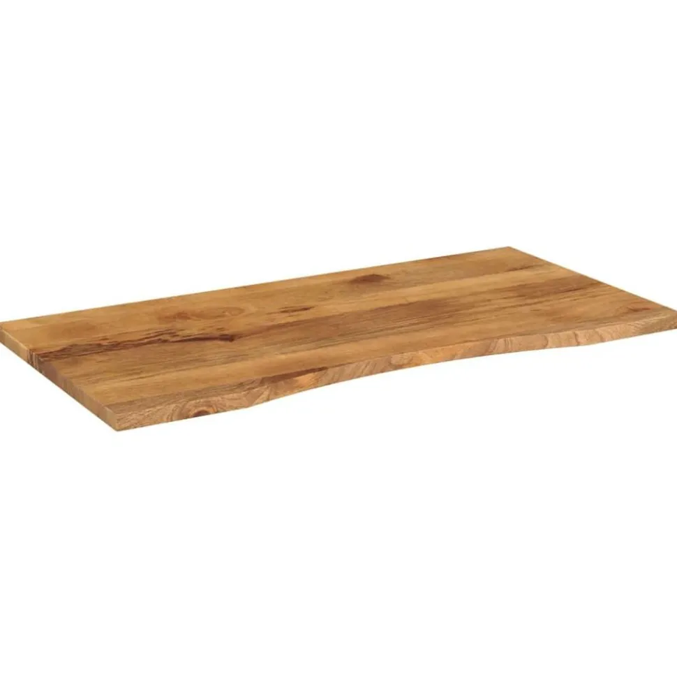 vidaXL Bureaublad met ronding 110x50x2,5 cm massief ruw mangohout