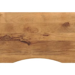 vidaXL Bureaublad met ronding 100x60x2,5 cm massief ruw mangohout