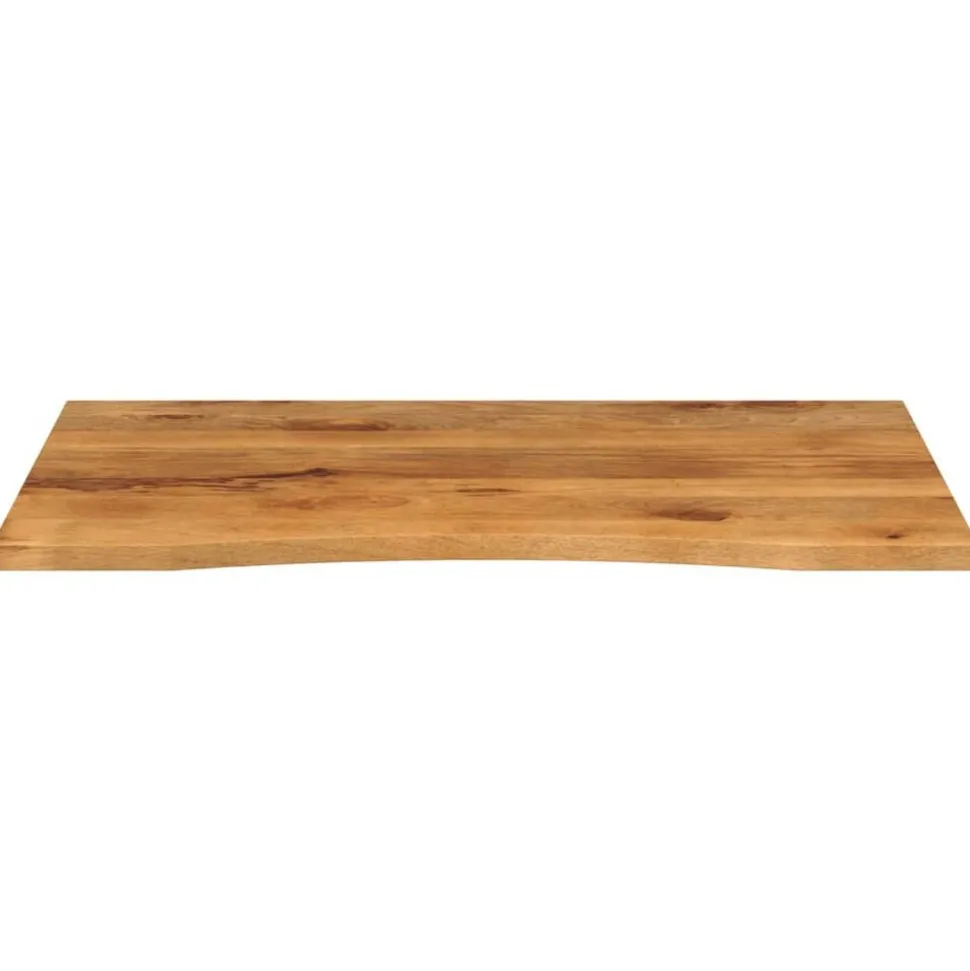 vidaXL Bureaublad met ronding 110x80x2,5 cm massief ruw mangohout