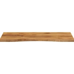 vidaXL Bureaublad met ronding 140x50x2,5 cm massief ruw mangohout