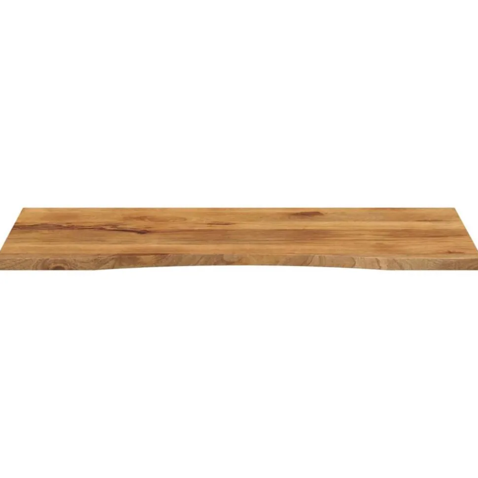 vidaXL Bureaublad met ronding 140x50x2,5 cm massief ruw mangohout