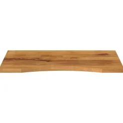 vidaXL Bureaublad met ronding 80x60x2,5 cm massief ruw mangohout