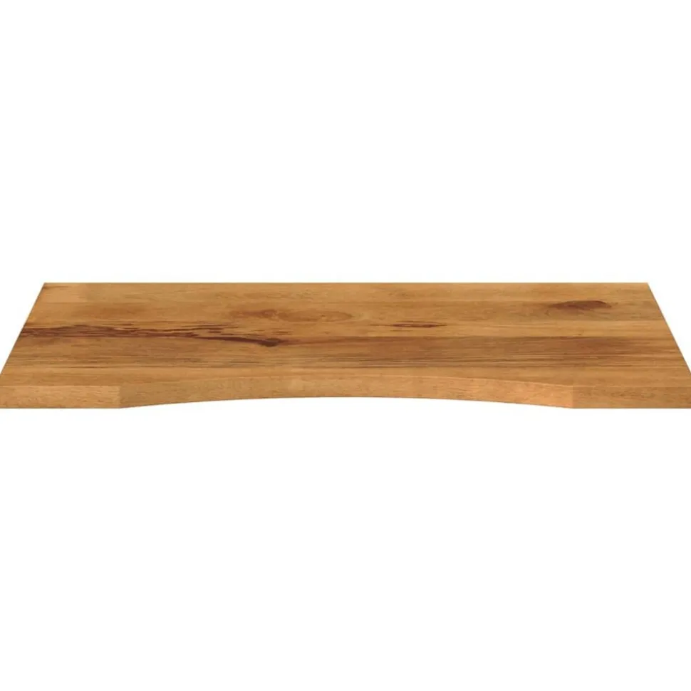vidaXL Bureaublad met ronding 80x60x2,5 cm massief ruw mangohout