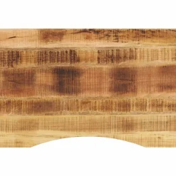 vidaXL Bureaublad met ronding 80x60x2,5 cm massief ruw mangohout
