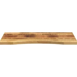 vidaXL Bureaublad met ronding 80x60x2,5 cm massief ruw mangohout