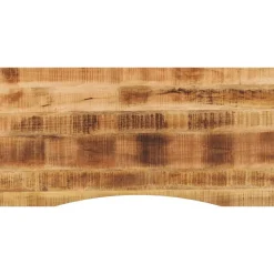 vidaXL Bureaublad met ronding 120x60x2,5 cm massief ruw mangohout