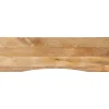 vidaXL Bureaublad met ronding 160x50x2,5 cm massief ruw mangohout
