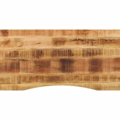 vidaXL Bureaublad met ronding 110x50x2,5 cm massief ruw mangohout