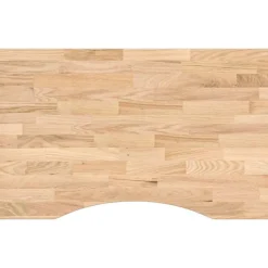 vidaXL Bureaublad rechthoekig 80x50x2,5 cm onbehandeld eikenhout