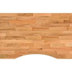 vidaXL Bureaublad rechthoekig 80x50x2,5cm massief eikenhout lichtbruin
