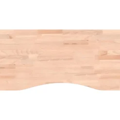 vidaXL Bureaublad 80x(36-40)x2,5 cm massief beukenhout