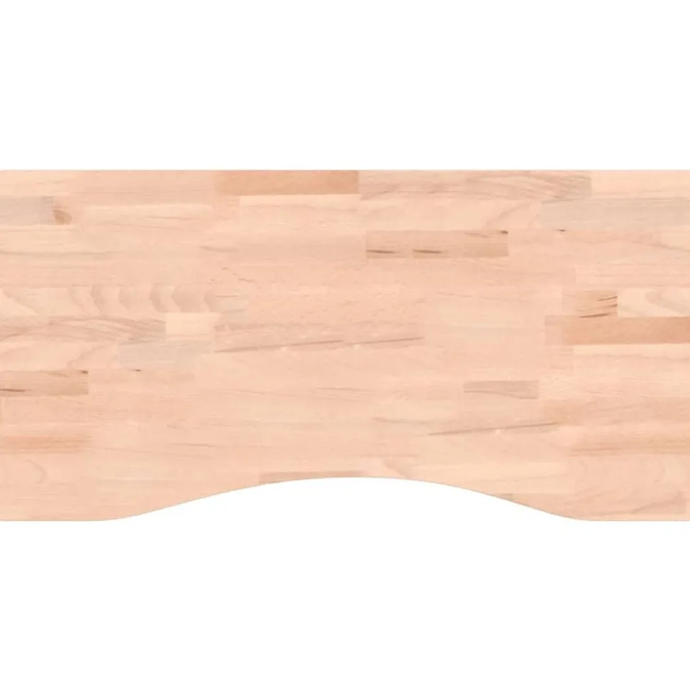 vidaXL Bureaublad 80x(36-40)x2,5 cm massief beukenhout