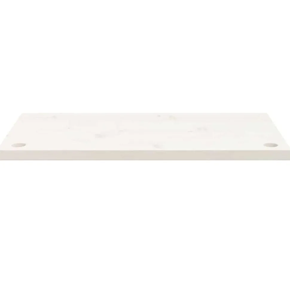 vidaXL Bureaublad 80x40x2,5 cm massief grenenhout wit