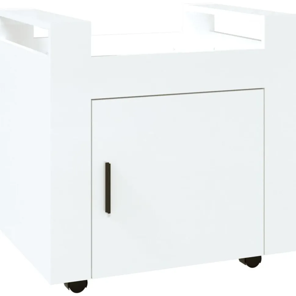 vidaXL Bureaukastje 60x45x60 cm bewerkt hout hoogglans wit