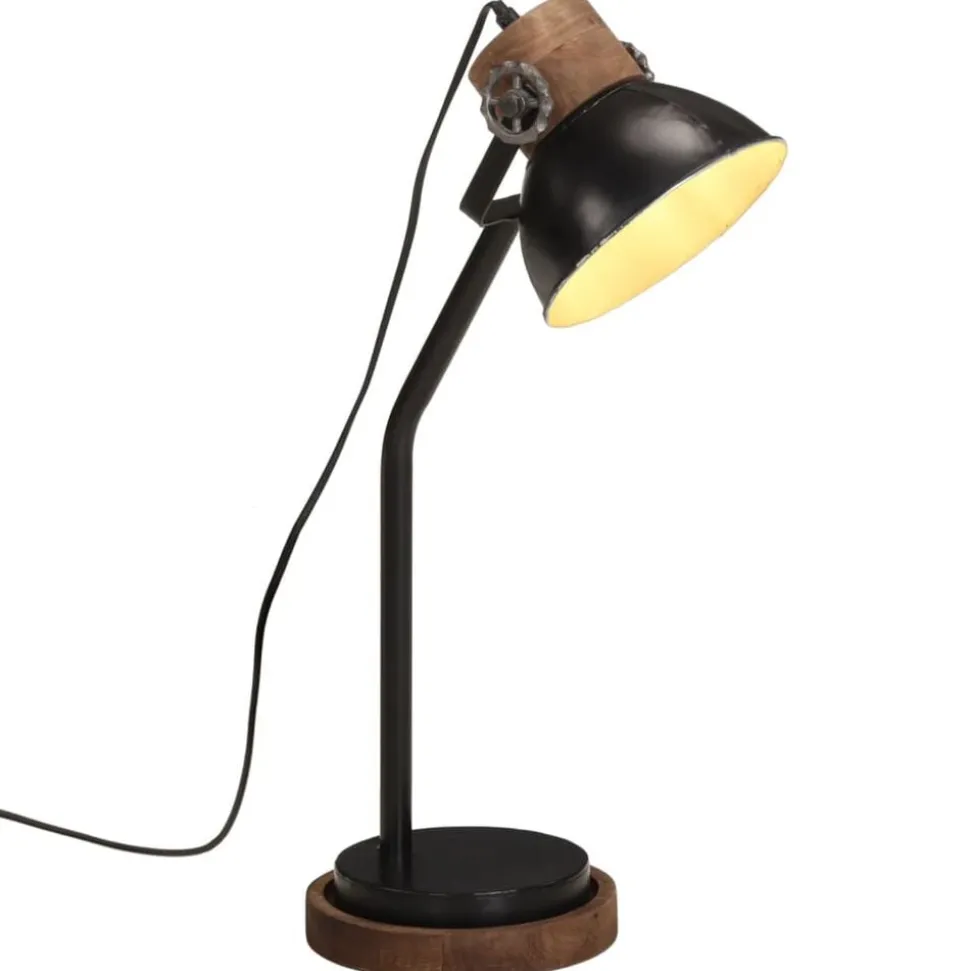 vidaXL Bureaulamp 25 W E27 18x18x60 cm zwart